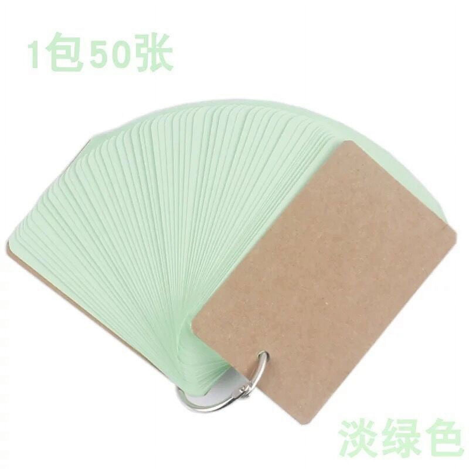 5pcs Index Cards with Holes Punched Flash Cards with Rings Studying