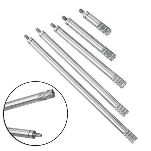 5pcs Indicator Dials 5mm HSS Dia Indicator Dial Rod Extension Stem Rod Set For Dial/depth Gauge Altimeter Measuring Tools