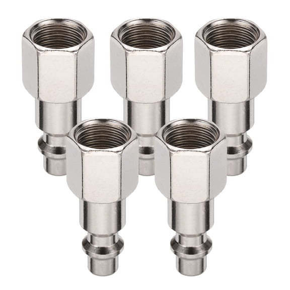 5pcs Industrial Air Plug 1/4" NPT Female High Flow Quick Connect Air Fittings Air Compressor Accessories