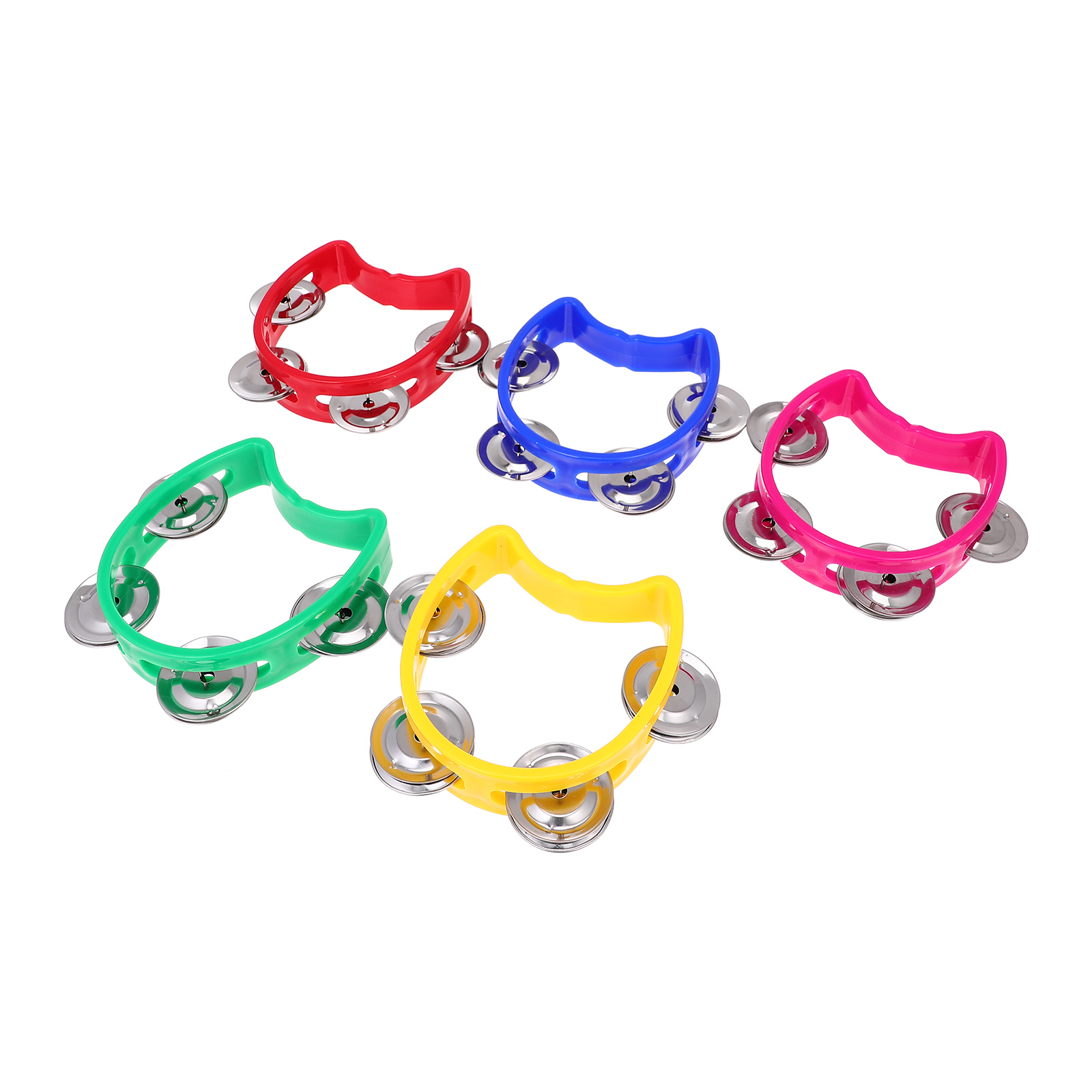 5pcs Interesting Tambourines Funny Tambourines Party Props Portable