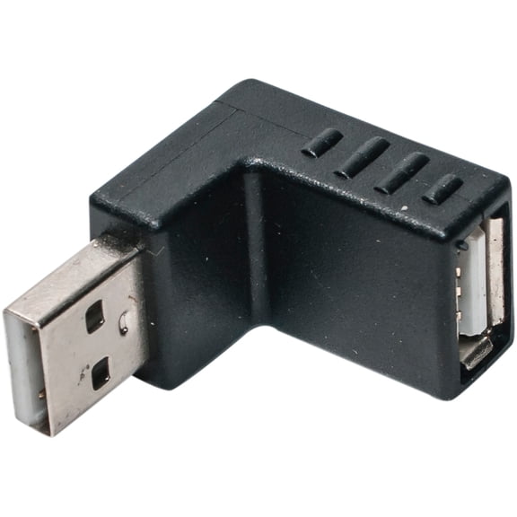 5pcs JacobsParts Right Angle USB 2.0 Male to Up Facing Female Horizontal Extension Adapter