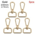 thumbnail image 1 of 5pcs Jewelry Making Bag Part Accessories Split Ring Lobster Clasp Collar Carabiner Snap Hook Bags Strap Buckles GOLD 2-20MMX5PCS, 1 of 8