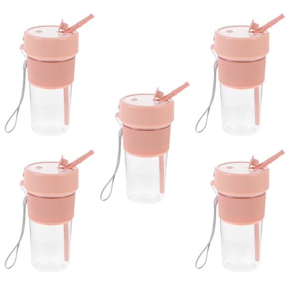 Toyandona Compact Rechargeable Pink Juicer for Travel and Home Use 5Pcs