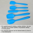 thumbnail image 1 of 5pcs Kitchen Cooking Silicone Spatula Set Heat Resistant Turners Scraper Baking Utensils Blue, 1 of 7