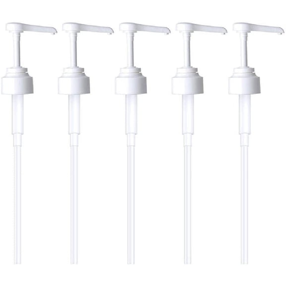 5pcs Kitchen Syrup Pump Liquid Dispenser Juice Bottle Pumps Replacement for Regular Mouth Shampoo Bottles soap Pump