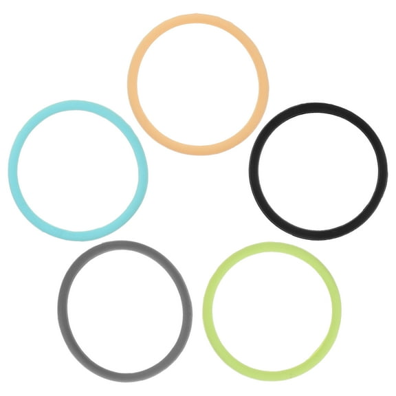 5pcs Knee Strap Silicone Patellas Fine Bands Elastic Knee Brace Strap Fixed Knee Stabilizer Rings For Basketball Running Soccer