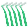 thumbnail image 1 of 5pcs L Shaped Interdental Brushes Effective Cleaning Plaque Removal Braces Brush for Tooth Care Green, 1 of 8