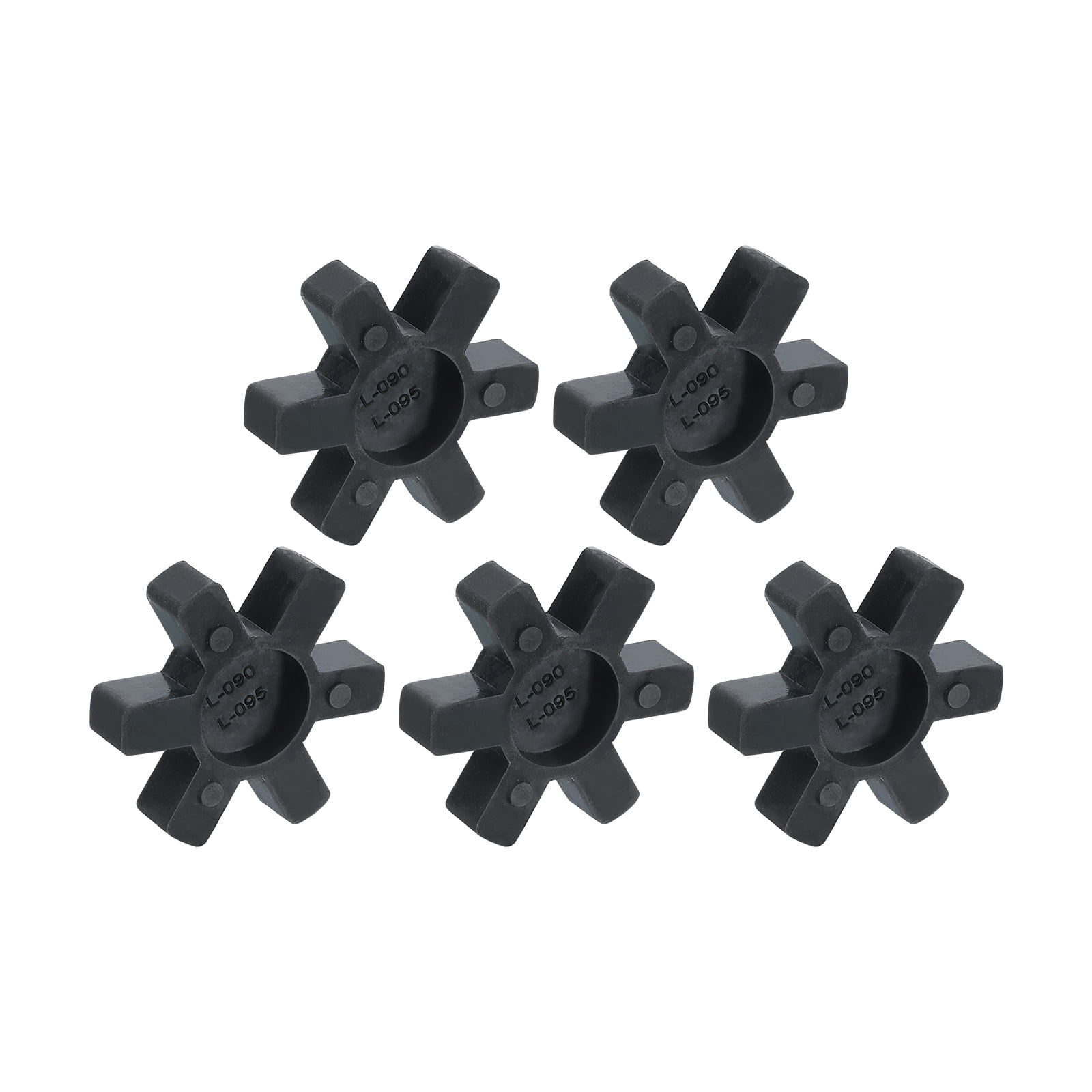 5pcs L090/L095 Jaw Coupling Insert NBR Rubber L-Jaw Coupler Set, Black ...