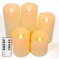 5pcs LED Candles for Decoration Cylindrical Flickering Flameless LED