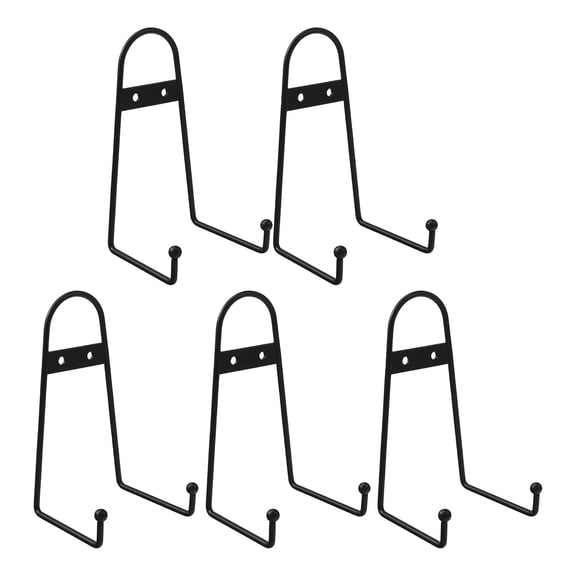 5pcs Large Black Display Stand for Plates and Artistic Collections Wall Tabletop Easel Museums Gallery Artwork Holder
