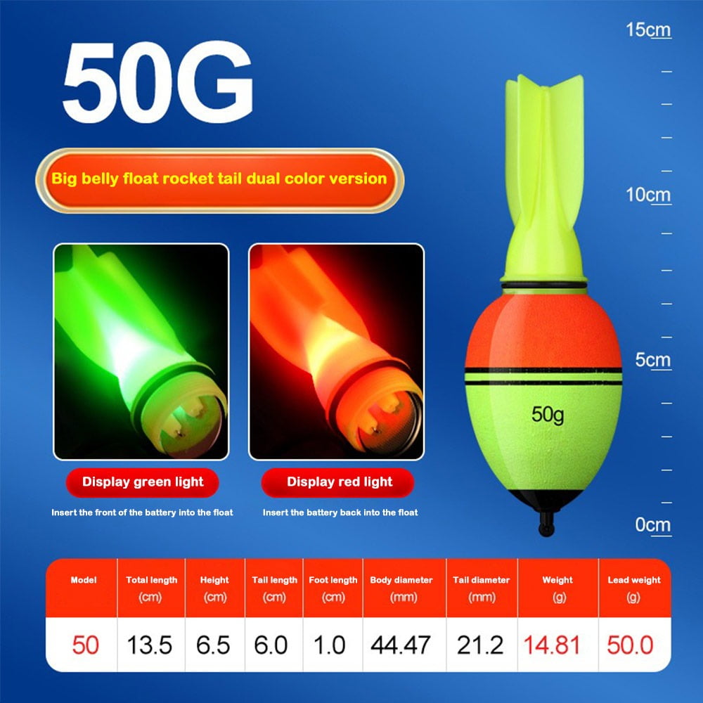 5pcs Light Stick EVA Fishing Float Casting Eye-grabbing Luminous Float ...