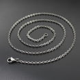 thumbnail image 1 of 5pcs Lot 1.5mm 2mm 2.5mm 3mm Stainless Steel Rolo Link Chain Necklace 16''-38'', 1 of 2
