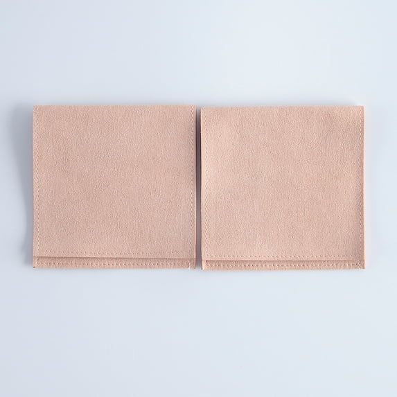 5pcs Luxury Microfiber Suede Jewelry Gift Bag Velvet Ribbon Envelope Flip Pouches Necklace Bracelet Bangle Jewelry Storage Bag 5pcs 6x6cm