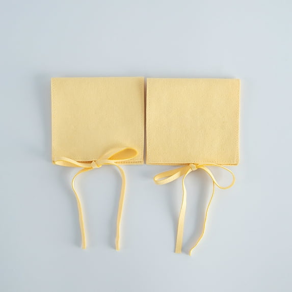 5pcs Luxury Microfiber Suede Jewelry Gift Bag Velvet Ribbon Envelope Flip Pouches Necklace Bracelet Bangle Jewelry Storage Bag 5pcs 8x6cm