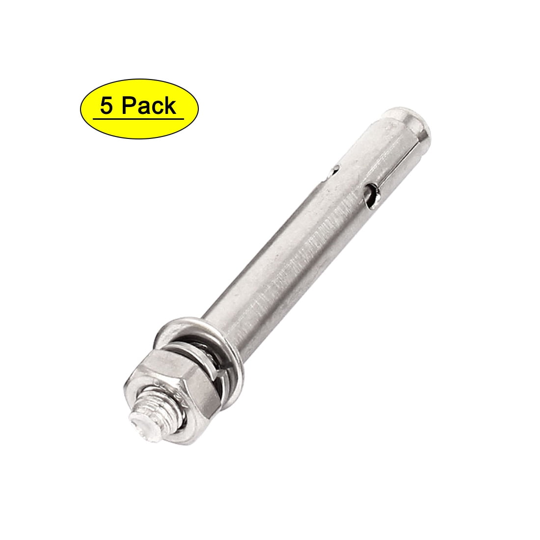 5pcs M10 Male Thread Sleeve Anchor Hex Nut Washer Expansion Bolts