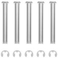 thumbnail image 1 of 5pcs M10x80 Stainless Steel Flat Head Groove Pallet Rack Positioning Cylinder Pin with Retaining Rings, 1 of 7