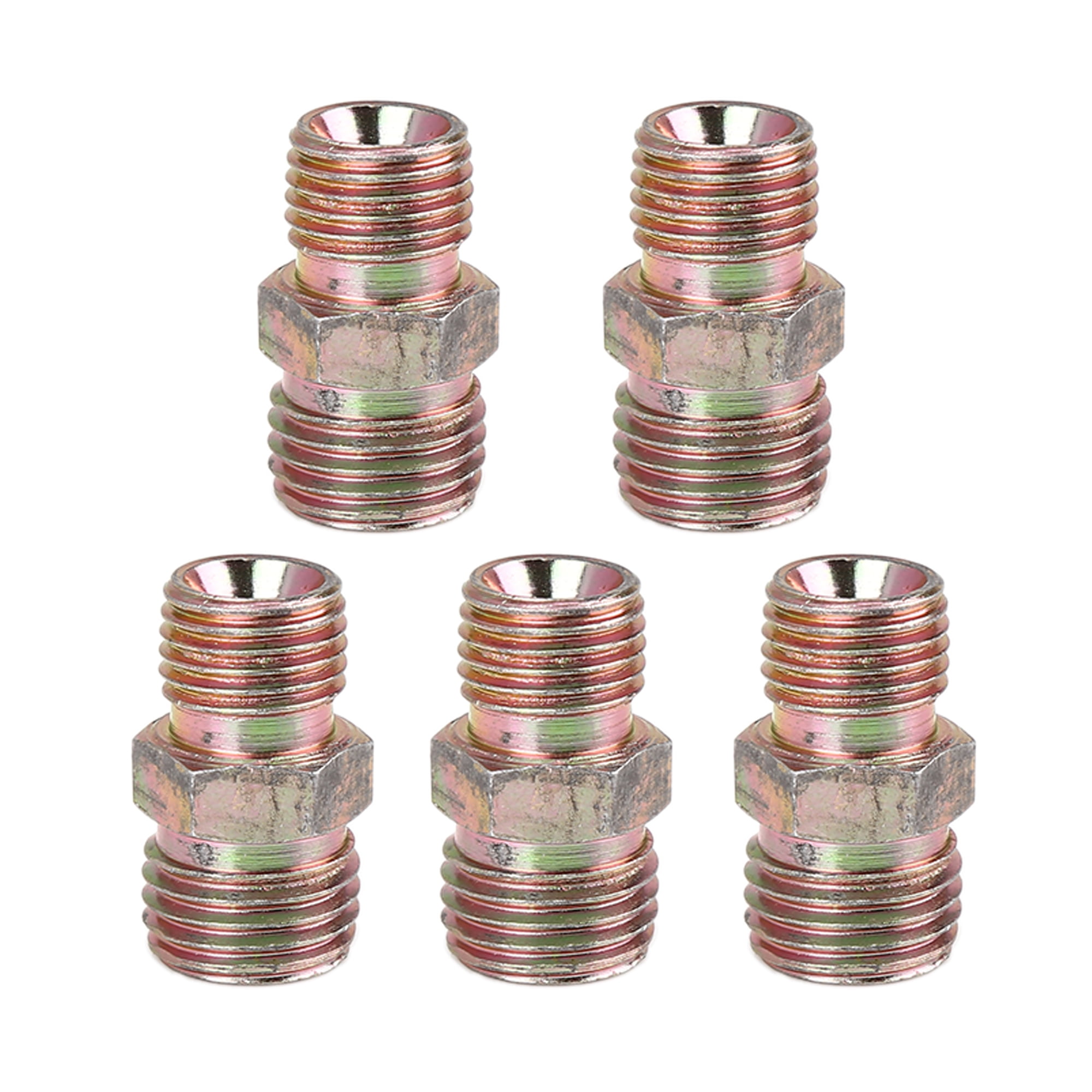 5pcs M12 x 1.25mm to M14 x 1.5mm Car Straight Pipe Fitting  