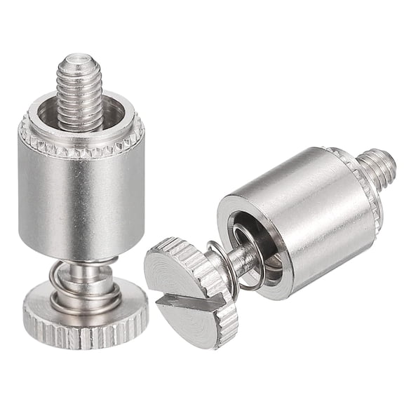 5pcs M3-0.5x9.5mm Stainless Steel Panel Spring Screws, PFC2 Knurled Head Spring Loaded Self-Clinching Screws Fasteners for PCB Board