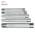 thumbnail image 1 of 5pcs M5-Screw Tap Extractor Steel Broken Head Taps Remover Stripped Screw Tap Extractor Set Screw Remover Tools Drill Bits, 1 of 5