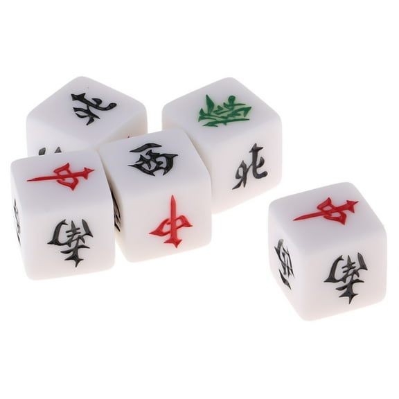 5pcs Mahjong Dice 22mm Acrylic Wind Direction Dice South East North West Cube Entertainment Game Dice for Board Game Accessories