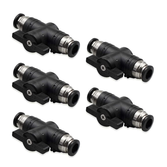 5pcs Manual Air Flows Control Valves Push to Connects Fitting Balls Valves Pneumatic Connector for Quick Coupling