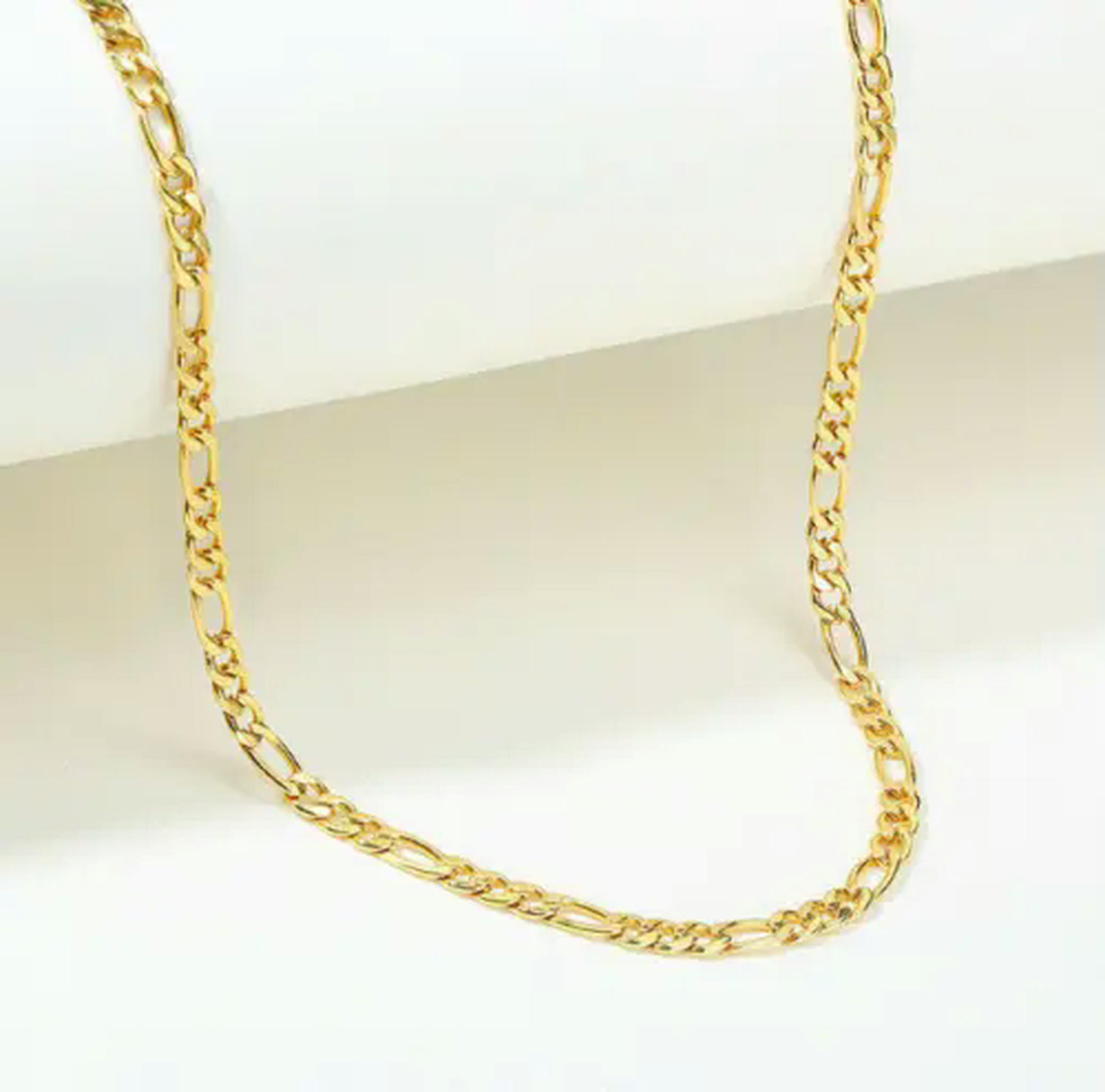 5pcs Men Womens Stainless Steel Gold Twist Curb Link Chain Necklace 2