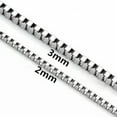 thumbnail image 1 of 5pcs Men Womens Stainless Steel Silver Twist Curb Link Chain Necklace 2-9mm, 1 of 9