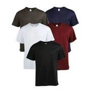 LEE HANTON 5pcs Men's Performance Stretchable Quick Drying Short Sleeve Moisture Wicking Crew Neck T-Shirt For Men's Outdoor Gym Running Fitness S-3XL
