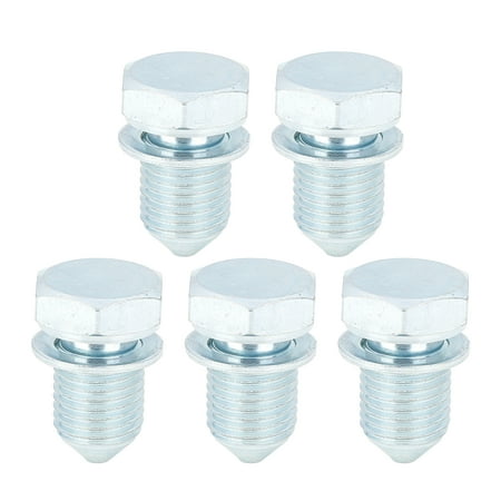 5pcs Metal Car Engine Oil Drain Plug Replacement for Volkswagen Amarok 2018-2019 N90813202