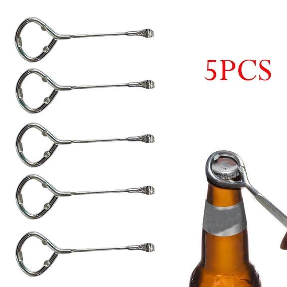 5pcs Metal Multifunction Can Opener Hand Tool for Paint Buckets Beer Bottles and Screens, Silver