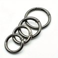 thumbnail image 1 of 5pcs Metal O Ring Keyring Spring Buckles DIY Jewelry Openable Round Carabiner Keychain Clasp Bag Clips Snap Hook, 1 of 9