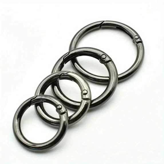 5pcs Metal O Ring Keyring Spring Buckles DIY Jewelry Openable Round Carabiner Keychain Clasp Bag Clips Snap Hook
