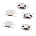 thumbnail image 1 of 5pcs Micro U B Female Port 180 Degree 5P  SMT Socket Soldering Connector, 1 of 3