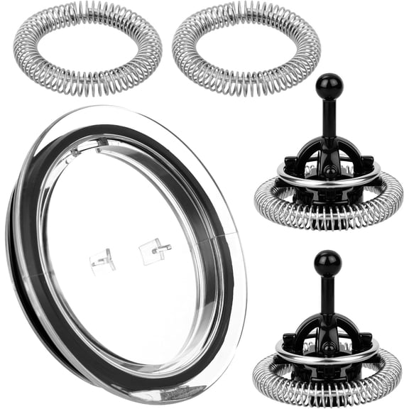 5pcs Milk Frother Replacement Parts Set, Milk Frother Lid Cover & Spring Ring Replacement for Nespresso Aeroccino 3/4/Plus