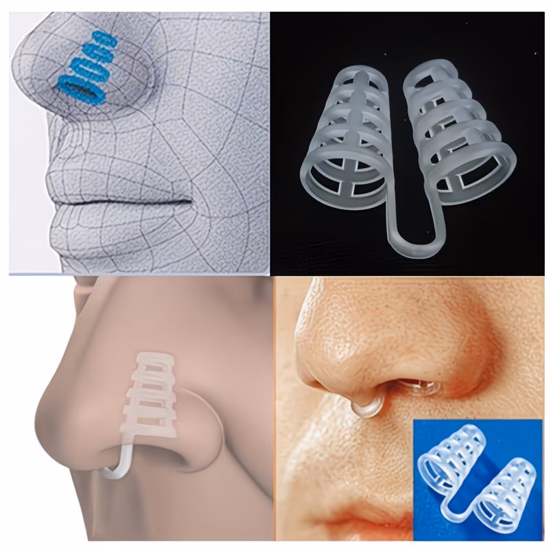 5pcs Mini Anti-Snoring Device, Snoring Sleep Nose Clip for Better Sleep, Comfortable Nasal Dilator, Reusable