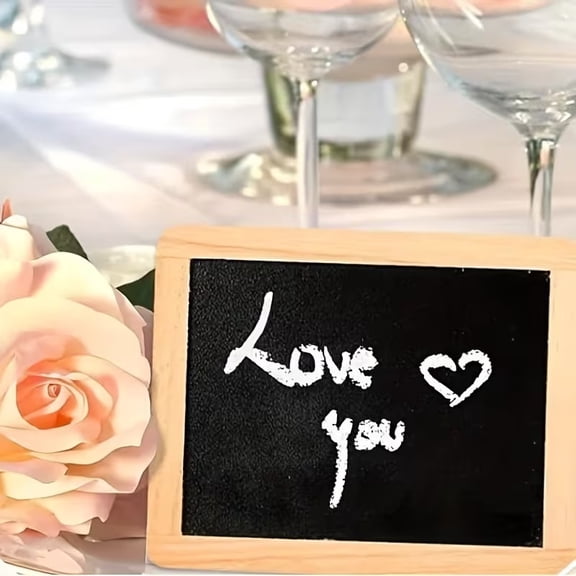 5pcs Mini Chalkboard Boards with Wooden Frames Bohemian Style Tabletop Chalkboard Signs for Home Office Classroom Cafe Decor