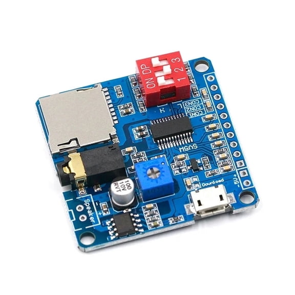 5pcs Mini DY-SV5W MP3 Player Module Trigr / Serial Port Control Voice Playing Board ,Multi -Function Protection