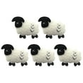 thumbnail image 1 of 5pcs Mini Sheep Wool Felt Charms Mini Wool Felt Lamb Keychain Pendants Material, 1 of 5
