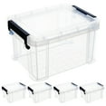 5pcs Mini Storage Boxes Transparent Storage Boxes Home Toy Storage