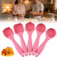 thumbnail image 1 of 5pcs Moon Cake Moulds for Baking Easy Demoulding Pastry Tools for Homemade and Festive Treats Pink, 1 of 7