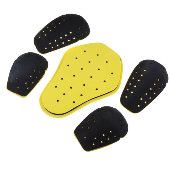 5pcs Motorbike Motorcycle Biker Riding Elbow/Back/Shoulder Protection Pad Jacket