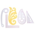 thumbnail image 1 of 5pcs Multi-Function Sewing Rulers Set for Fabric Cutting and Crafting with Fashion Design Templates, 1 of 8