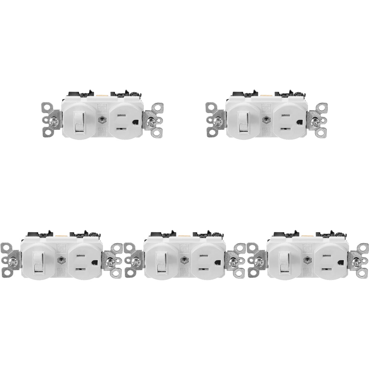 5pcs Multiuse Wall Outlet With Switch Professional Wall Switch With Socket Electric Device