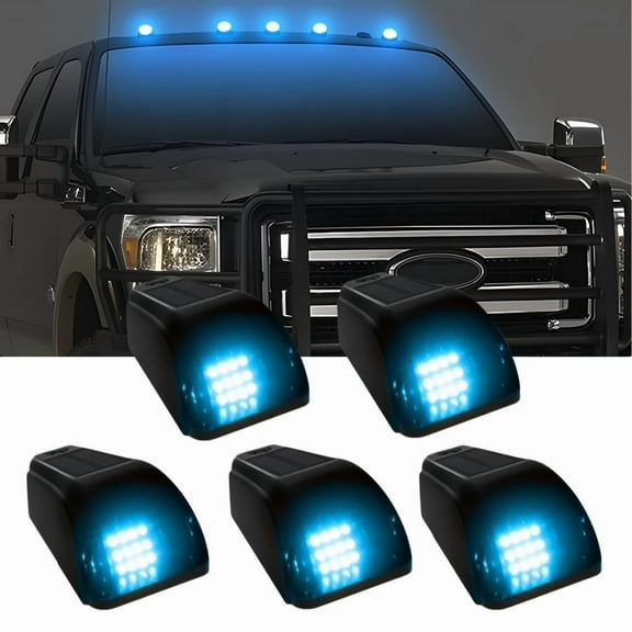 5pcs Multicolour Light Wireless Solar Powered Cab Lights With Motion Vibration Sensor For Truck for truck Cab Roof Lights For Car Cab Lights For Universal Car
