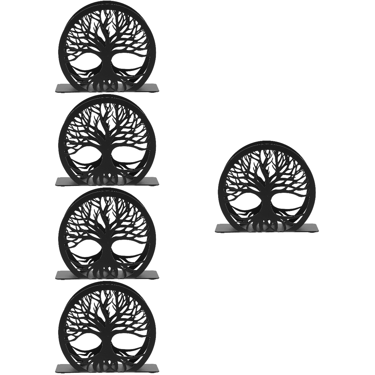 5pcs Napkin Holder Hollow Out Napkin Storage Dispenser Tabletop Napkin