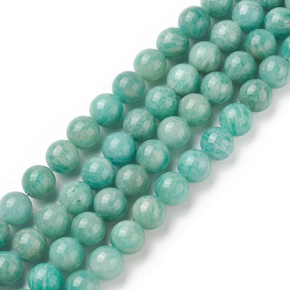 5pcs Natural Amazonite Beads Strands Round Grade A 6mm Hole: 0.8mm about 60pcs/strand 15.04 inch(38.2cm)