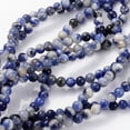 thumbnail image 1 of 5pcs Natural Sodalite Beads Strands Round 4mm Hole: 0.8mm about 89pcs/strands 15 inch, 1 of 3