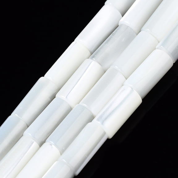 5pcs Natural Trochid Shell/Trochus Shell Beads Strands Column Bleach Seashell color 7x3mm Hole: 0.7mm about 58pcs/strand 15.75 inch(40cm)