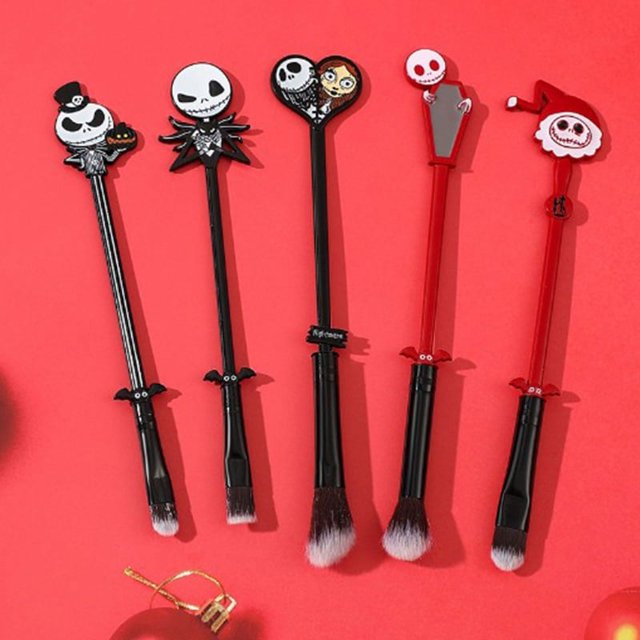5pcs Nightmare Before Christmas Makeup Brushes Corpse Bride Anime