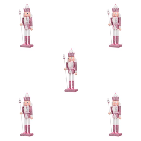 5pcs Nutcracker Doll Soldier Christmas Gift Holiday Decoration For Home